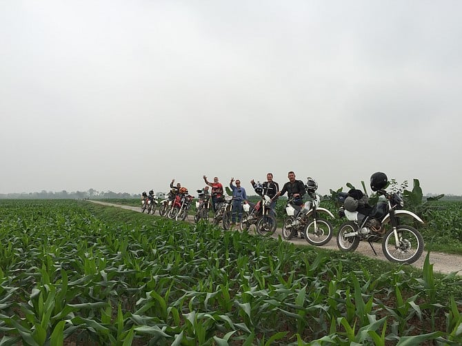 Ride Northern Vietnam through green fields. http://www.offroadvietnam.com