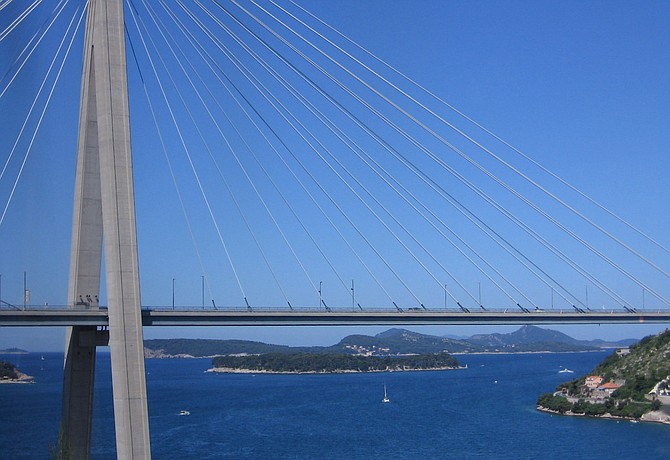 Bridge in Dubrovnik, Croatia, as seen from our bus tour.