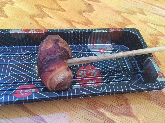 Deep-fried bacon wasabi bomb