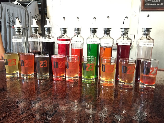 An array of colors and flavors for a (mostly) traditional Berliner Weisse at Division 23.