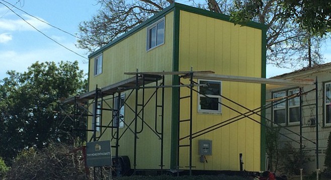 Danielle Drummond's tiny house (on wheels) in Lemon Grove