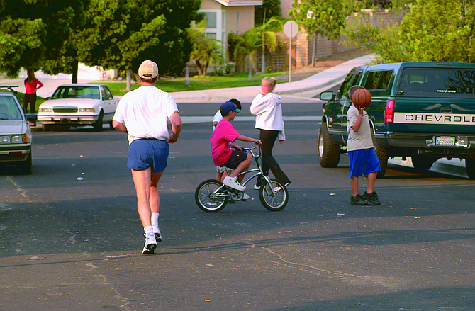 Kids at play in Sabre Springs, a block away from the van Dam home - Image by Joe Klein