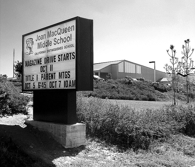 Joan MacQueen Middle School.  After middle school, said Superintendant Ryan, most Alpine kids move on to either Granite Hills High School in El Cajon or to Steele Canyon High School in Spring Valley.