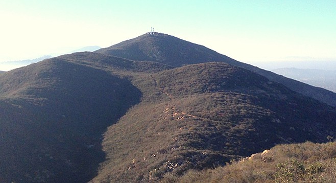 Cowles Mountain as viewed from Pyles Peak