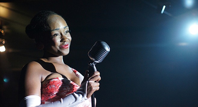 Cashae Monya as Billie Holiday in Lady Day at Emerson’s Bar & Grill at Ion Theatre