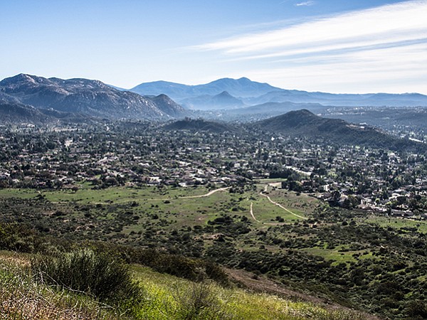 Looking east to Mt. Gower and Cuyamacas from Ramona Peak