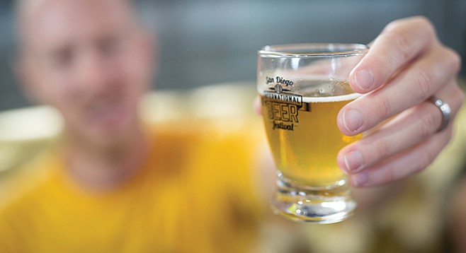 Admission to the beer fest includes a shiny tasting glass