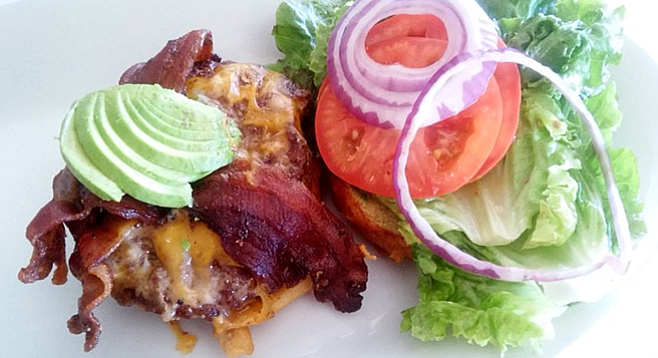 The ABC burger: avocado, bacon, and cheese