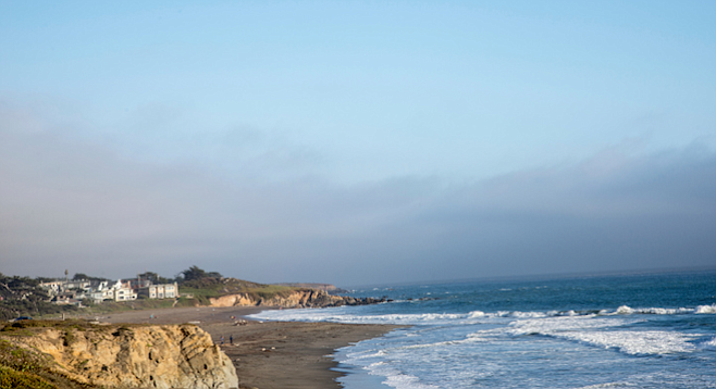 View from the town of Cambria, a seven-hour drive north of San Diego.