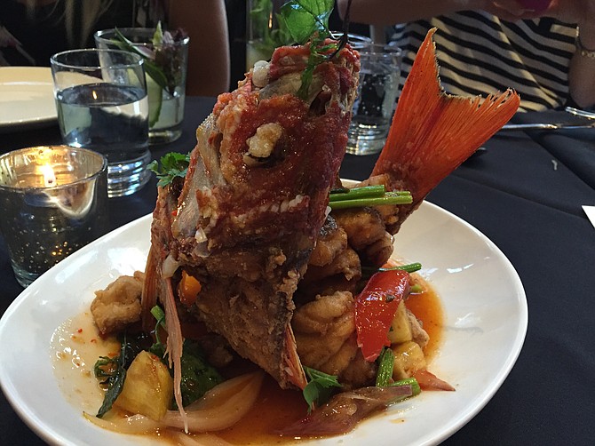 Red Snapper, fried and served in sweet & sour sauce