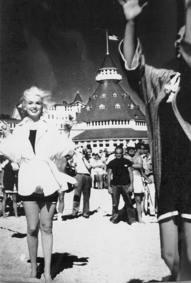 Marilyn Monroe acts in Some Like It Hot at the Hotel Del Coronado