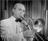 Tommy Dorsey, quintessential big band leader, on the job.