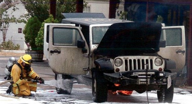The 2009 Jeep allegedly responsible for the Chariot Fire