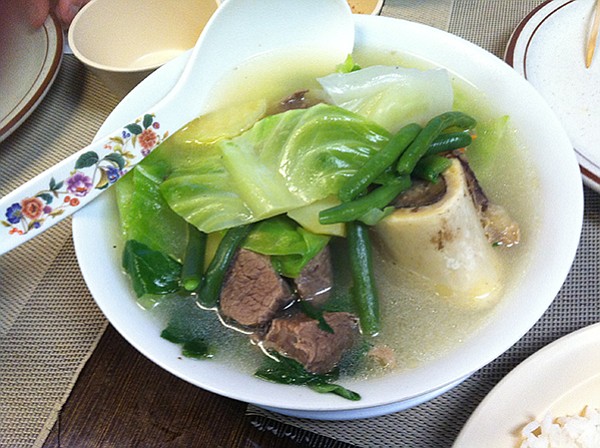 Neighbor’s Beef Bulalo — beef with bone vegetable soup