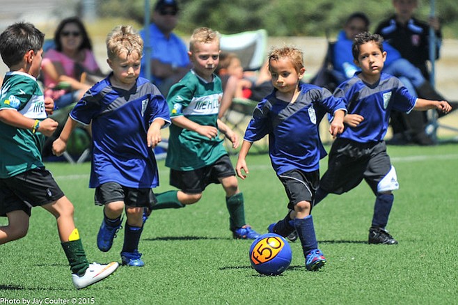 Crusaders Soccer Club's age brackets start with micro soccer for 3- and 4-year-olds.