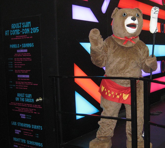 Teddy Bear promoting Adult Swim