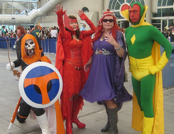 Marvel Comics superheroes (Scarlet Witch, Vision, etc.)