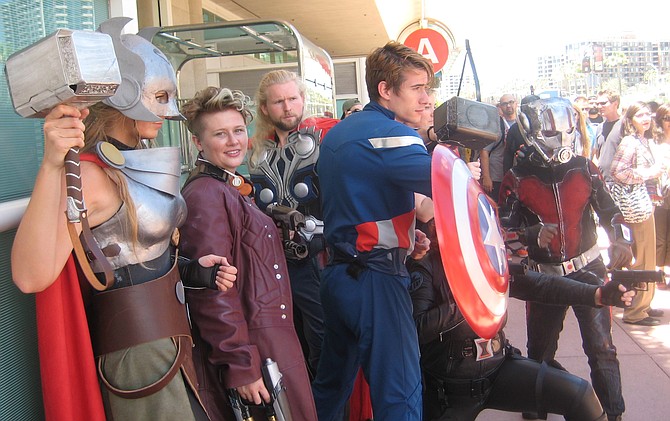Marvel Superheroes including Thor, Captain America,  Ant-Man, etc.
