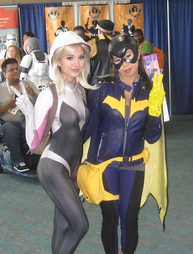 Spider-Gwen and Batgirl 