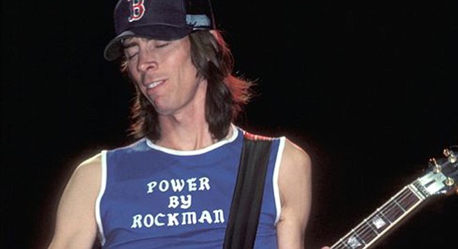 The guitar behind the Boston spaceship belongs to this guy — Tom Scholz