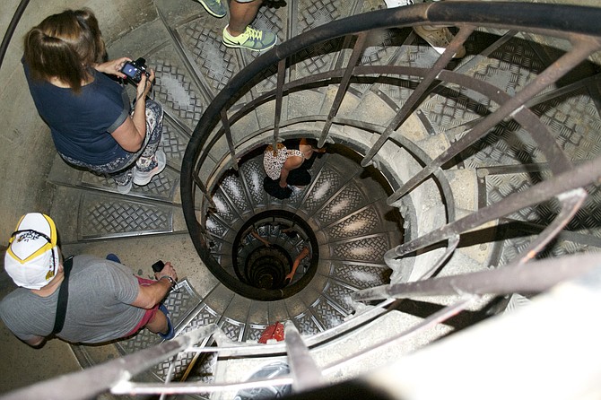 Staircase to the top of the Arc de Triomphe
