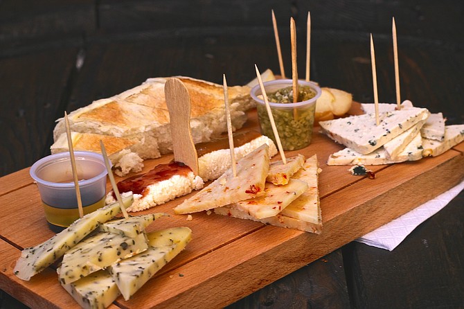 Assorted cheese plate from Santa Brigida