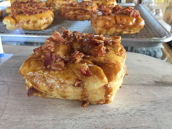 Maple-bacon doughnut