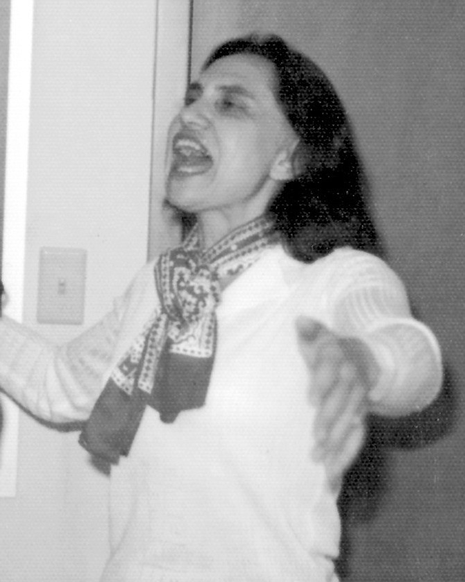 Eleanor Widmer at class party circa 1970