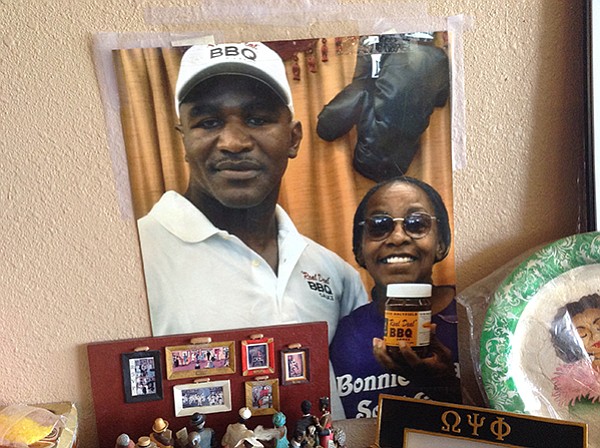 One tough customer: Evander Holyfield with Bonnie Jean