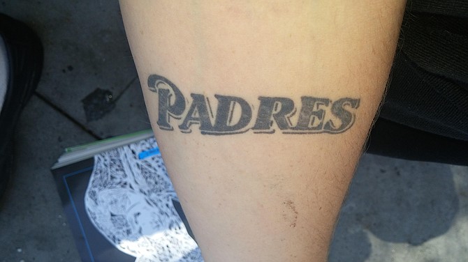 JP Achee' Age: 21 Encanto, San Diego
This is my most memorable tattoo i have. Its my tribute to the legend Tony Gywn. Growing up watching the Padres play at Qualcomm stadium, my favorite memories were of Tony. I got this perfect tat done at Groseros Tattoo and Skate in Lemon Grove my Mouse. RIP #19 