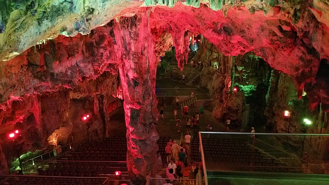 St. Michael's Cave.  A great place to take in a show.