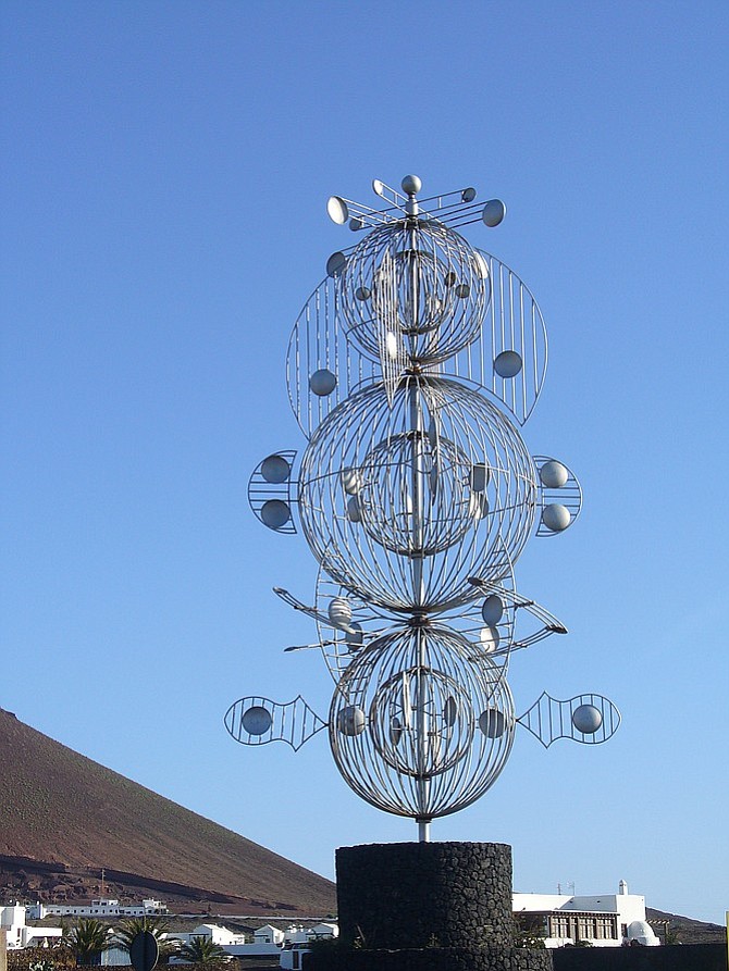 César Manrique wind sculpture on Lanzarote.