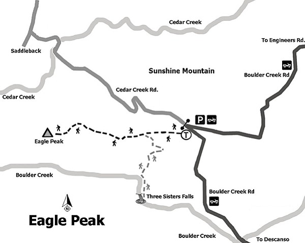 Map to Eagle Peak