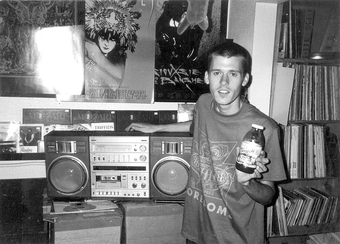 Denver Lucas at Lou’s Records, 1994. Lucas greeted me warmly the next few times I visited Lou’s used record and CD section, gave me copies of Powerdresser’s records.