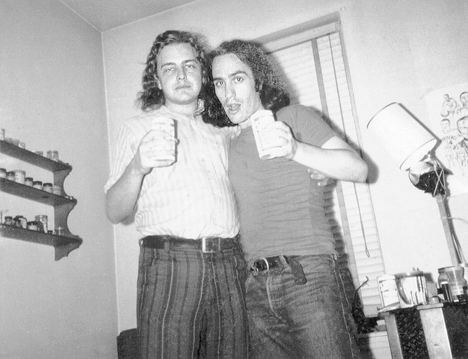 Nick Tosches and the author, summer, 1972