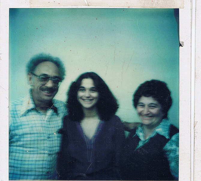Carl, Adele, and Rachel Goldberg in 1979