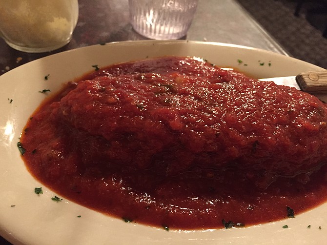 They make own sausage and serve it surrounded in a tangy tomato sauce.