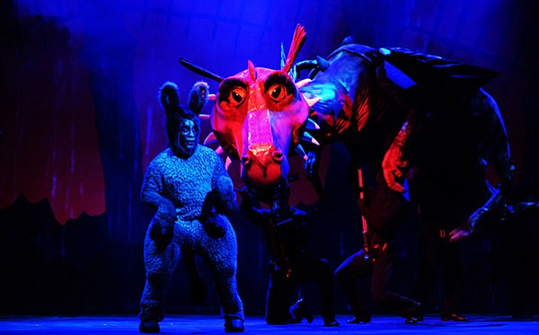 Cornelius Jones, Jr. as Donkey in Shrek: The Musical at Moonlight Stage
