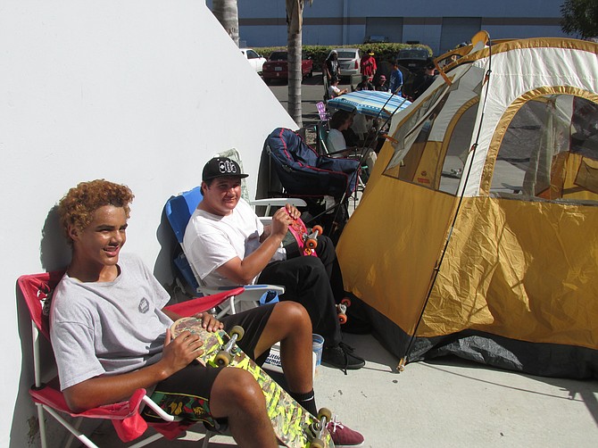 Sterling Southerland and Noah Balfour waited in line for over 22 hours.