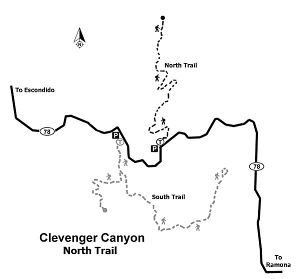 Map of Clevenger Canyon