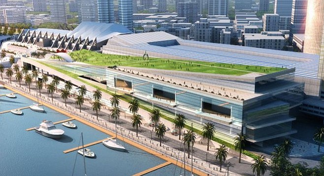 Proposed Convention Center expansion/tsunami diversion barrier