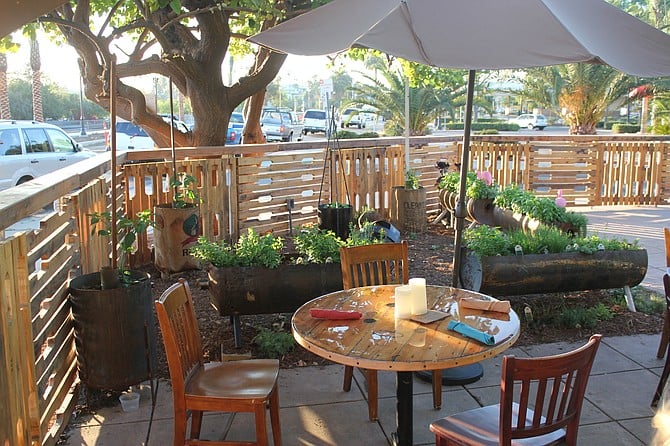 Tables garden-side inspire both the chef and the diner.