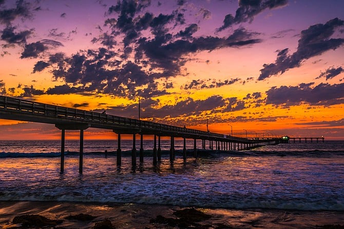 The colors of twilight at Ocean Beach Pier