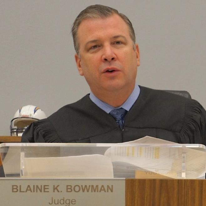Hon. judge Blaine Bowman will hear the next trial. Photo by Weatherston
