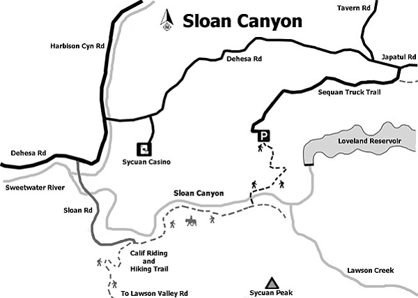 Map of Sloan Canyon