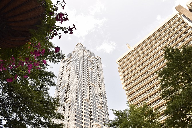 Downtown Atlanta SunTrust plaza building and Hyatt Regency