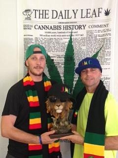 Chris Tindall (right) says he is Fallbrook's THC holy man