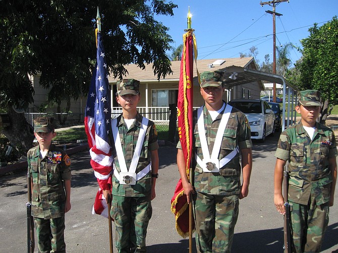 Young Marine Color Guard