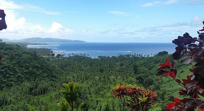 View from the trail in Qamea: a slice of Fijian paradise.