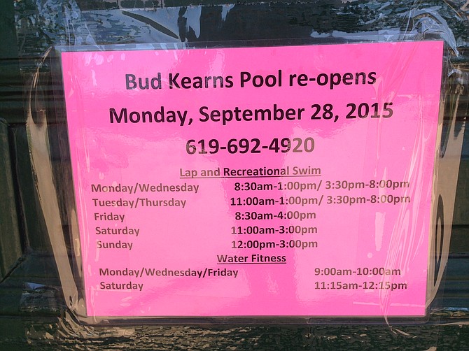 Pool schedule